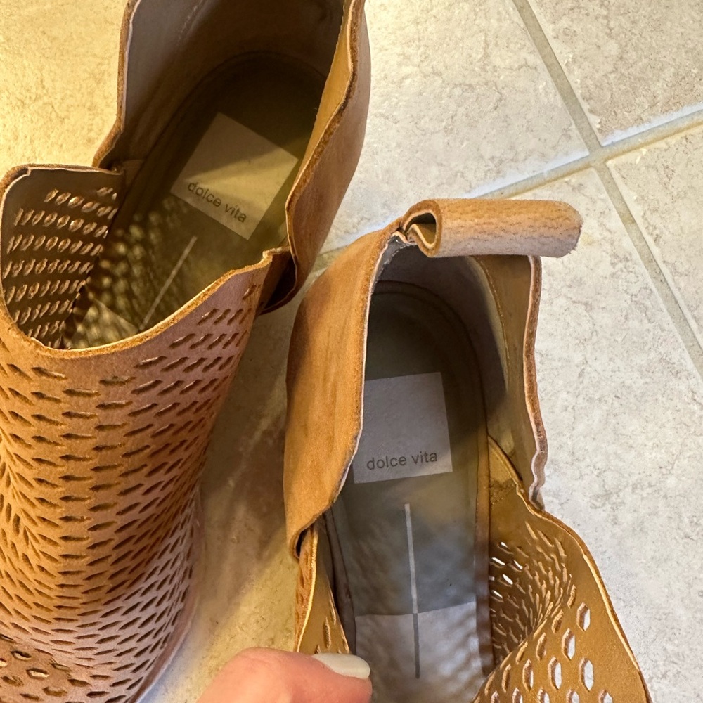Dolce Vita Tan Perforated Booties - Picture 2 of 9